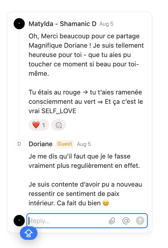 Réponse de Matylda à Doriane