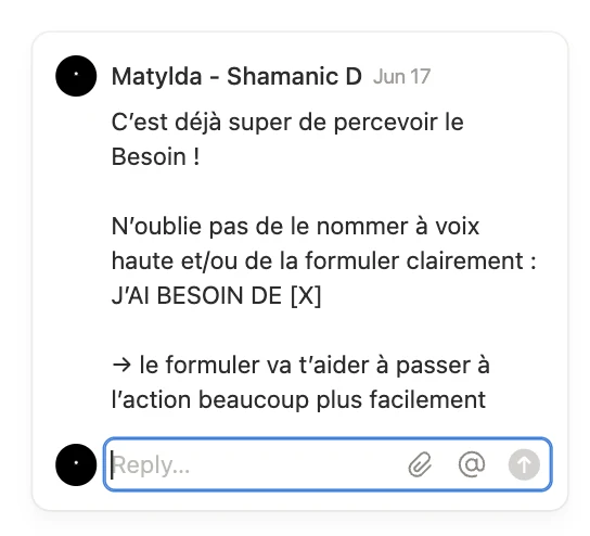 Réponse de Matylda à Marie