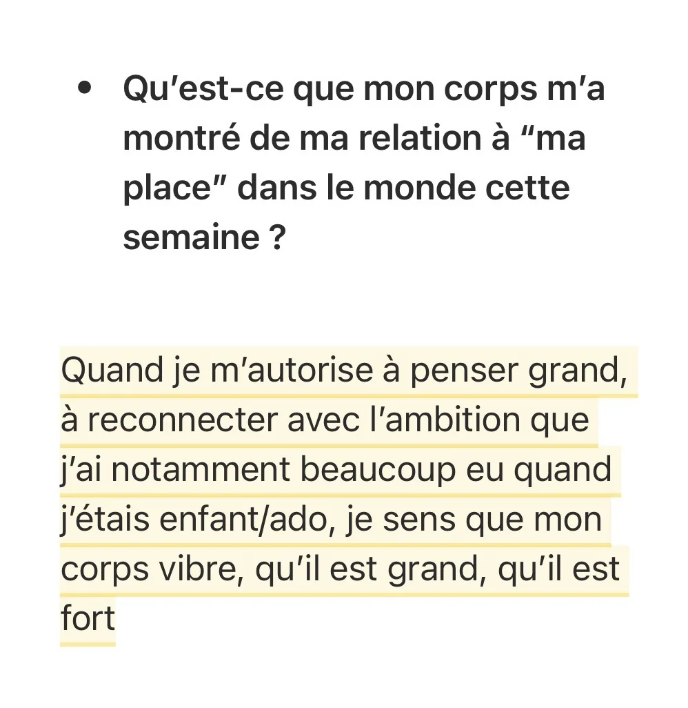 Réponse écrite d'une participante — Phase 3