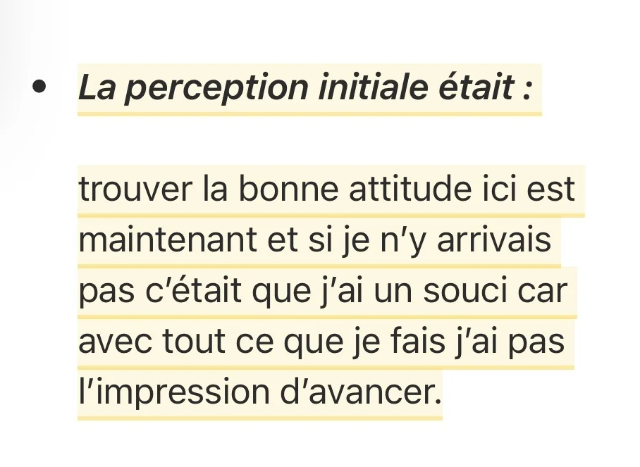 Réponse écrite d'une participante — Phase 1
