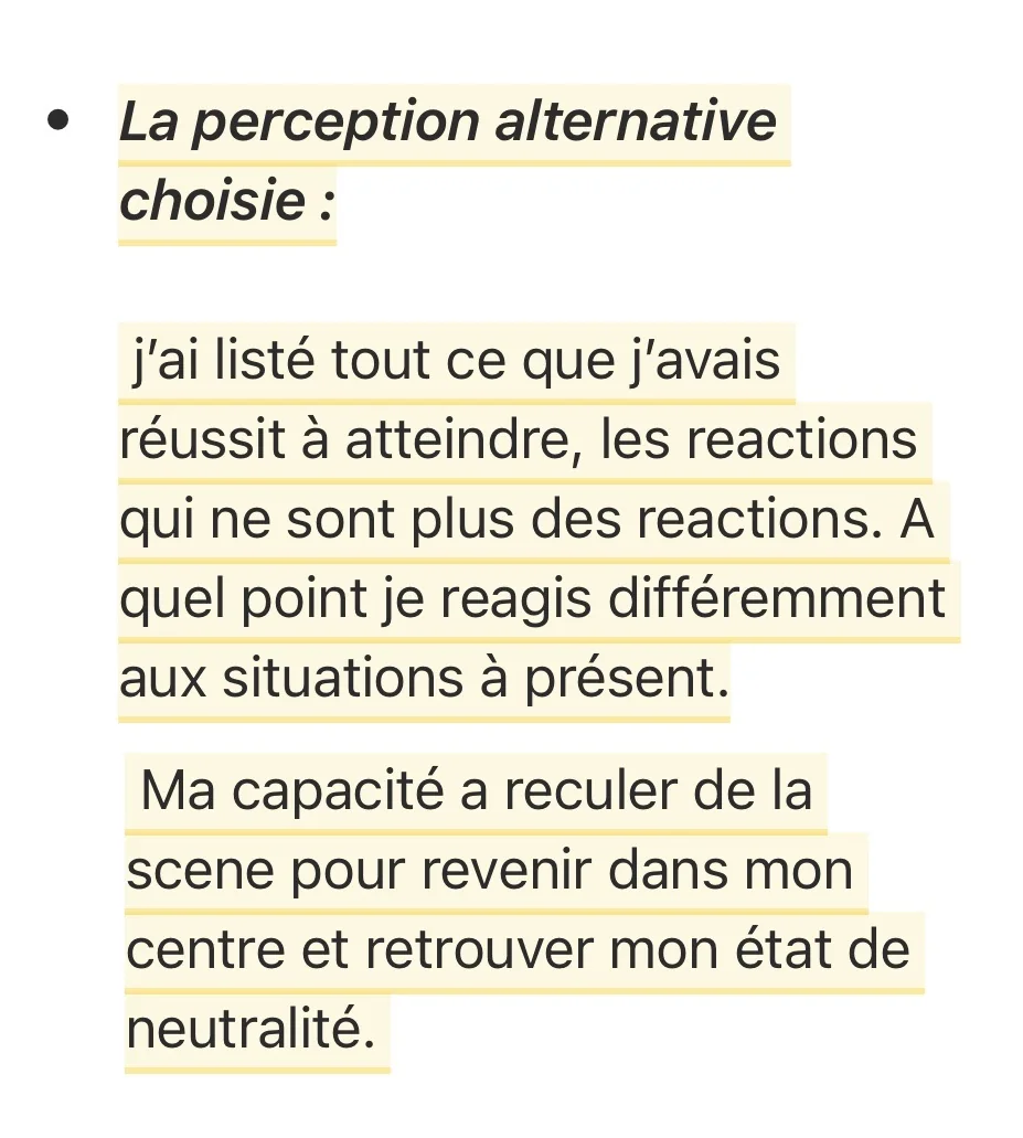 Réponse écrite d'une participante — Phase 2